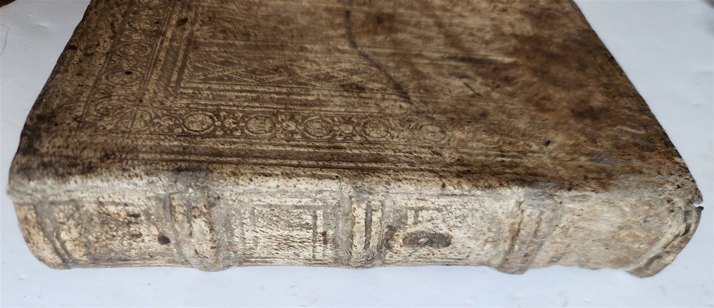 1524 POST-INCUNABULA ANCIENT WARFARE TREATISE by V.Flavius antique PIGSKIN