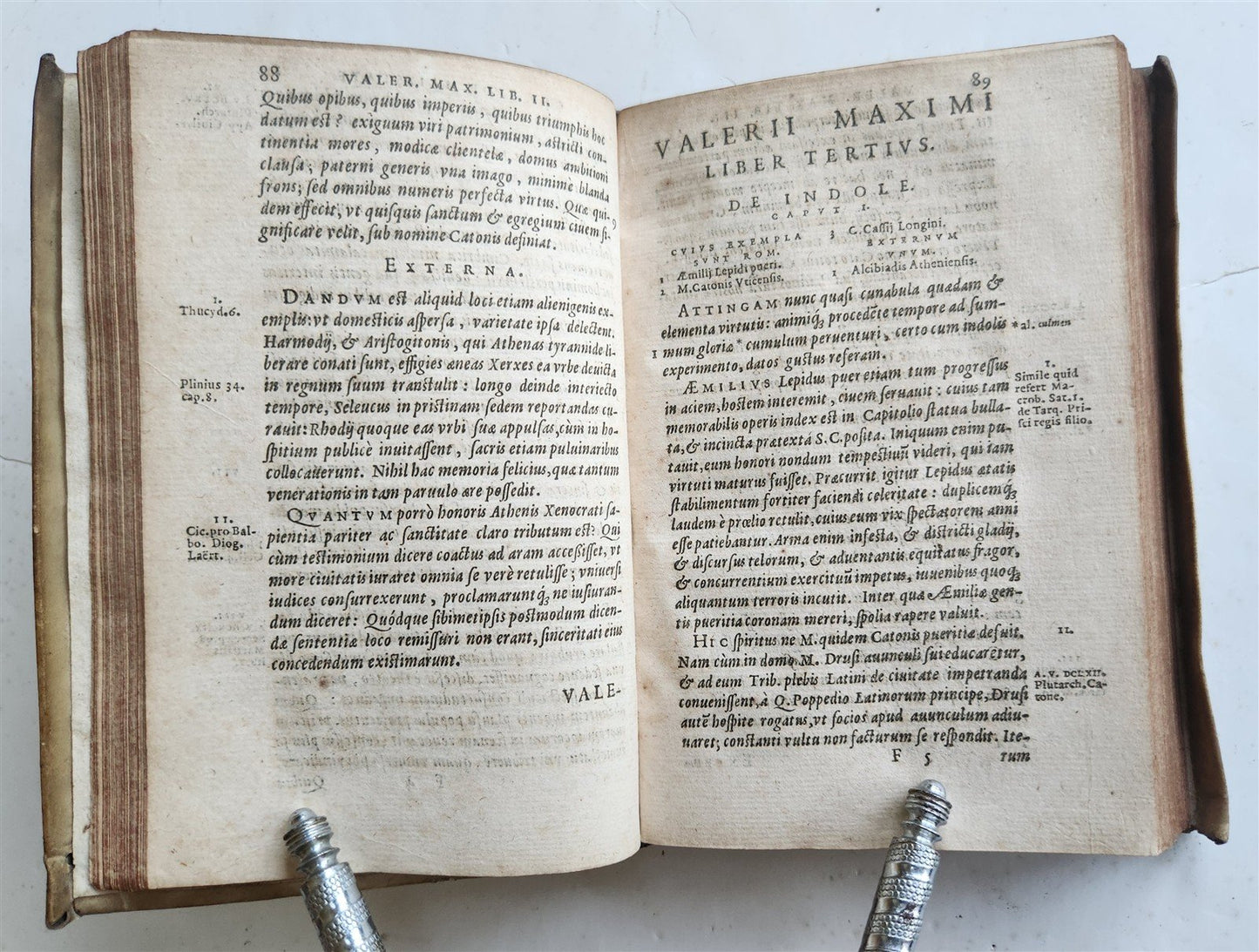 1594 PLANTIN PUBLISHING VALERIUS MAXIMUS VELLUM antique 16th Century