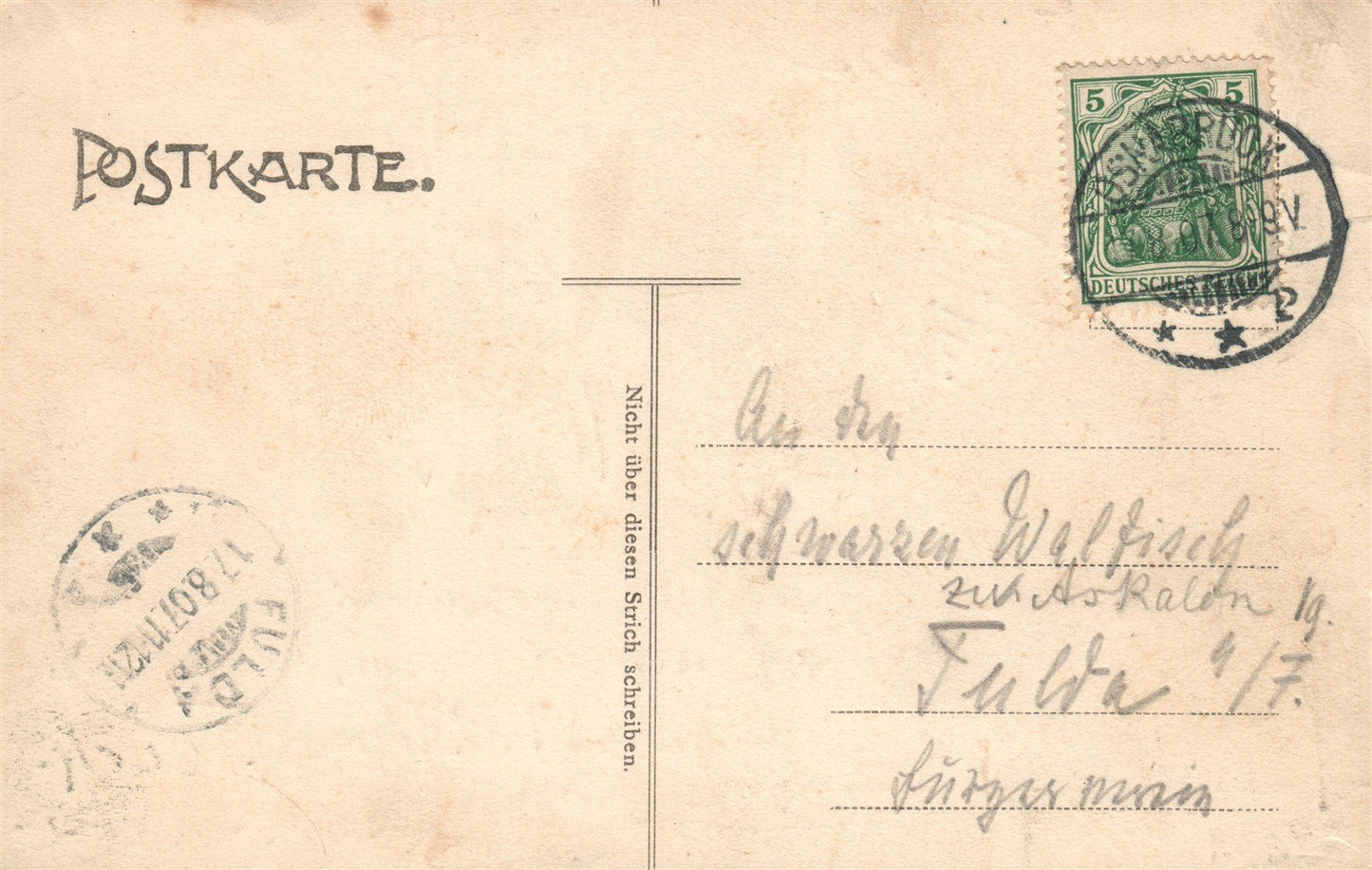 REGIMENTSHAUS for HERZOG of BRAUNSCHWEIG INFANTRY REGIMENT ANTIQUE POSTCARD