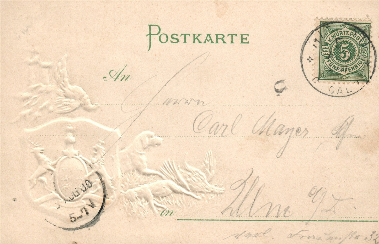 GRUSS AUS HIRSAU GERMANY ANTIQUE POSTCARD