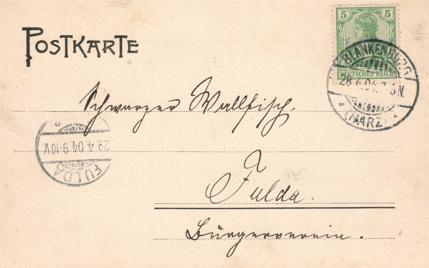 BLANKENBURG a. H. VILLEN am SCHIEFERBERG GERMANY ANTIQUE POSTCARD