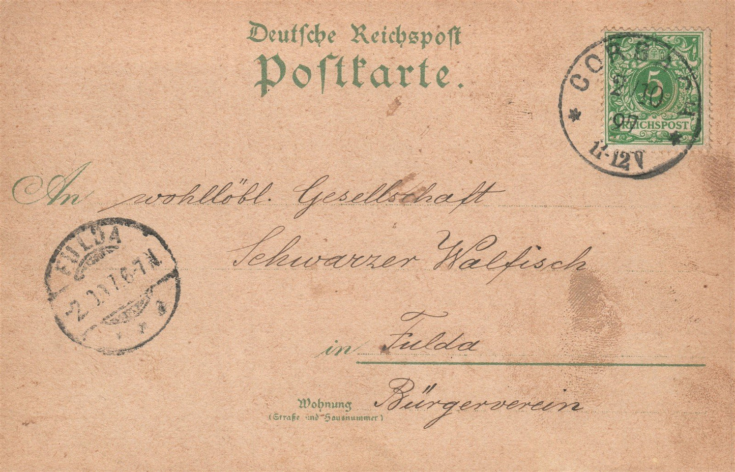 FRANKENBERG GERMANY ANTIQUE POSTCARD