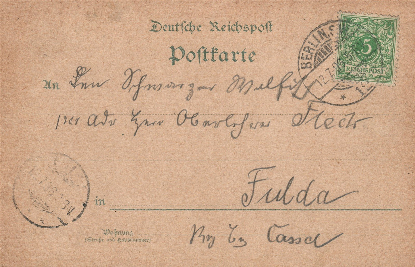GRUSS VON DER BERLINER GEWERBE AUSSTELLUNG GERMANY 1896 ANTIQUE POSTCARD
