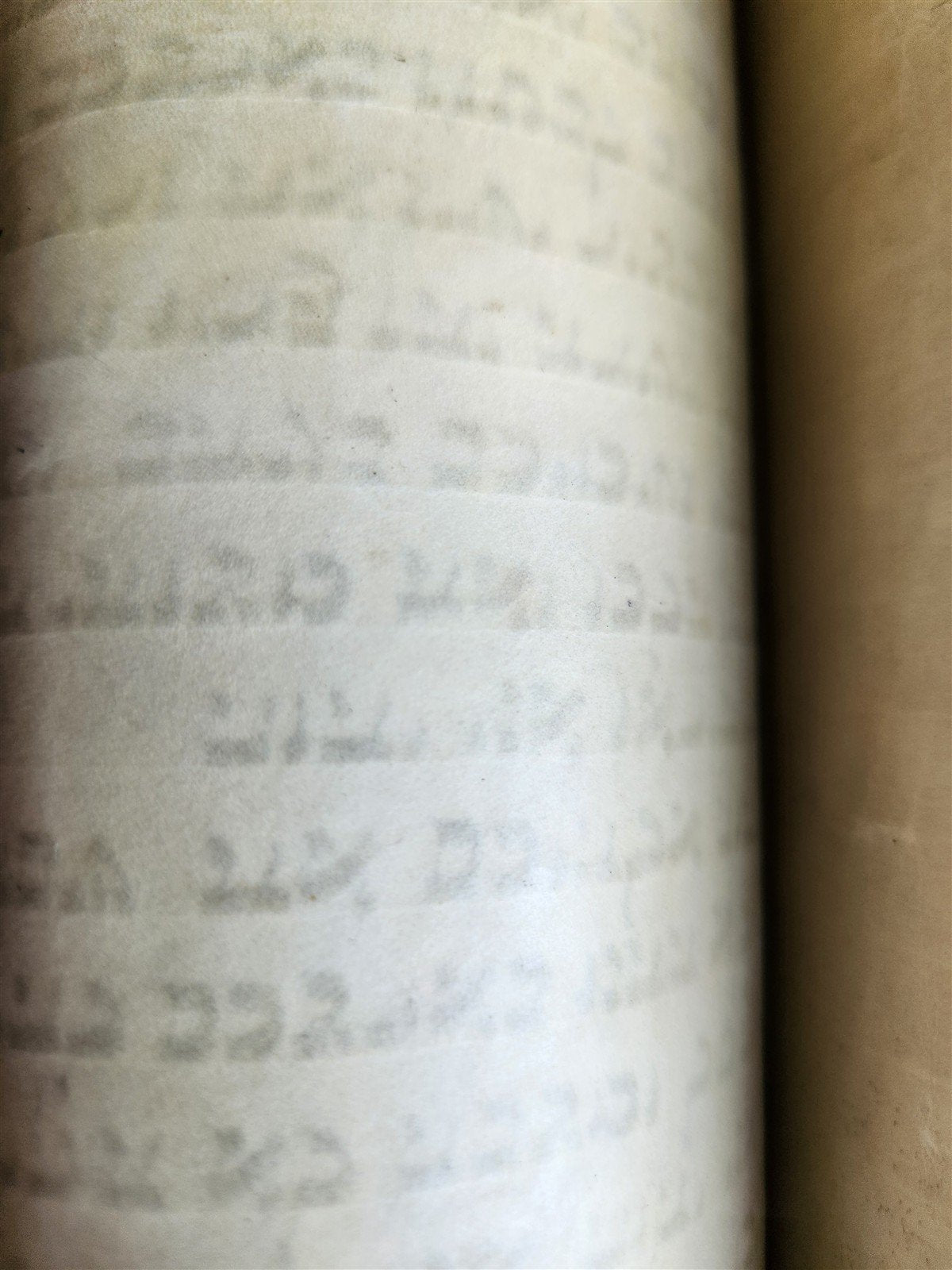 TORAH SCROLL FRAGMENT MANUSCRIPT on VELLUM 19th century ANTIQUE BIBLE LEVITICUS