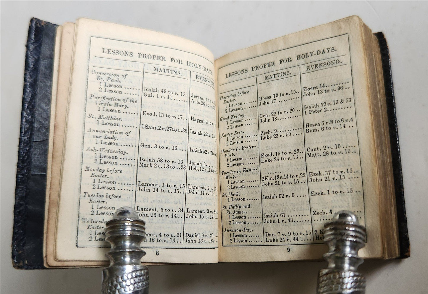 1840s MINIATURE BOOK of COMMON PRAYER & PSALTER in ENGLISH antique