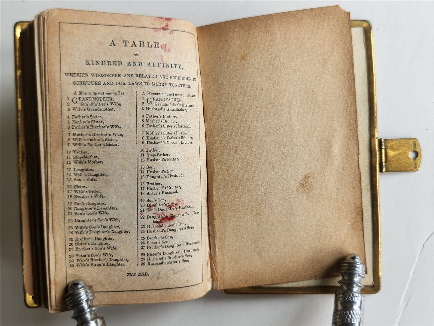1830s LITTLE BOOK of COMMON PRAYER ENGLISH antique CELLULOID COVERS METAL EDGES