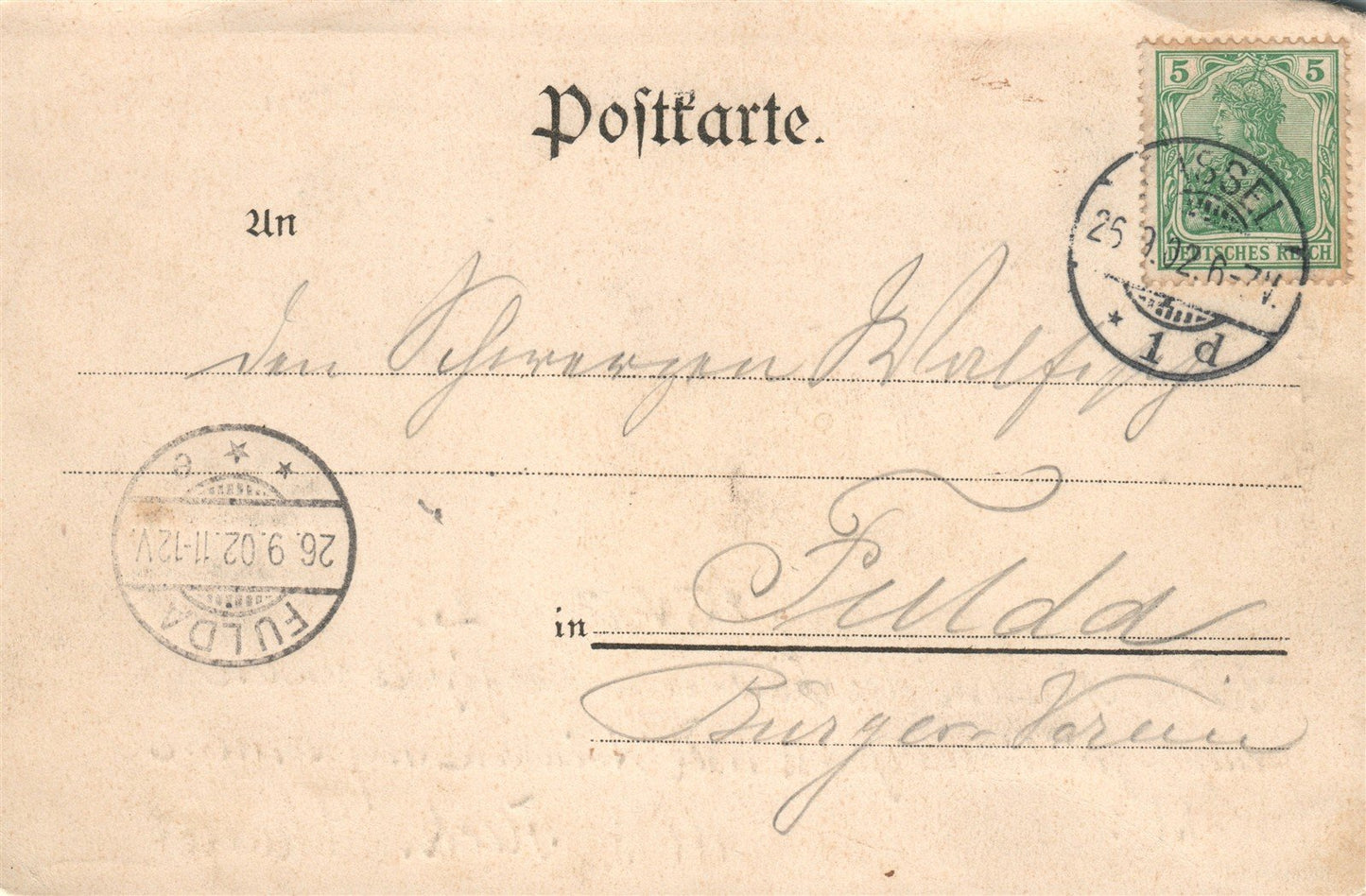 HOTEL SCHIRMER CASSEL GERMANY ANTIQUE POSTCARD
