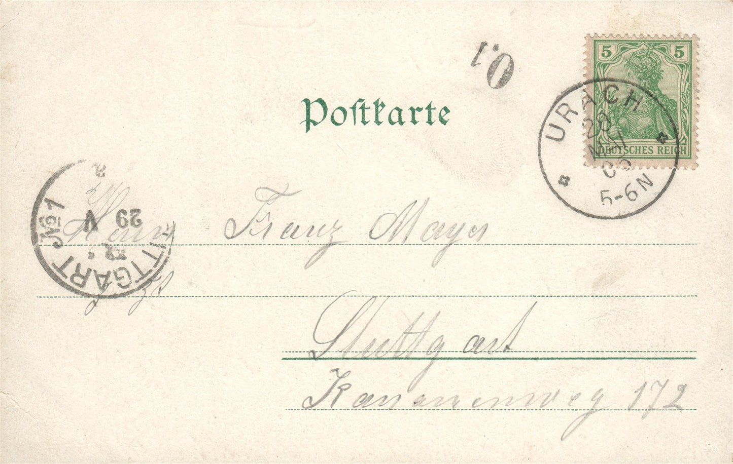 URACH GERMANY ANTIQUE POSTCARD