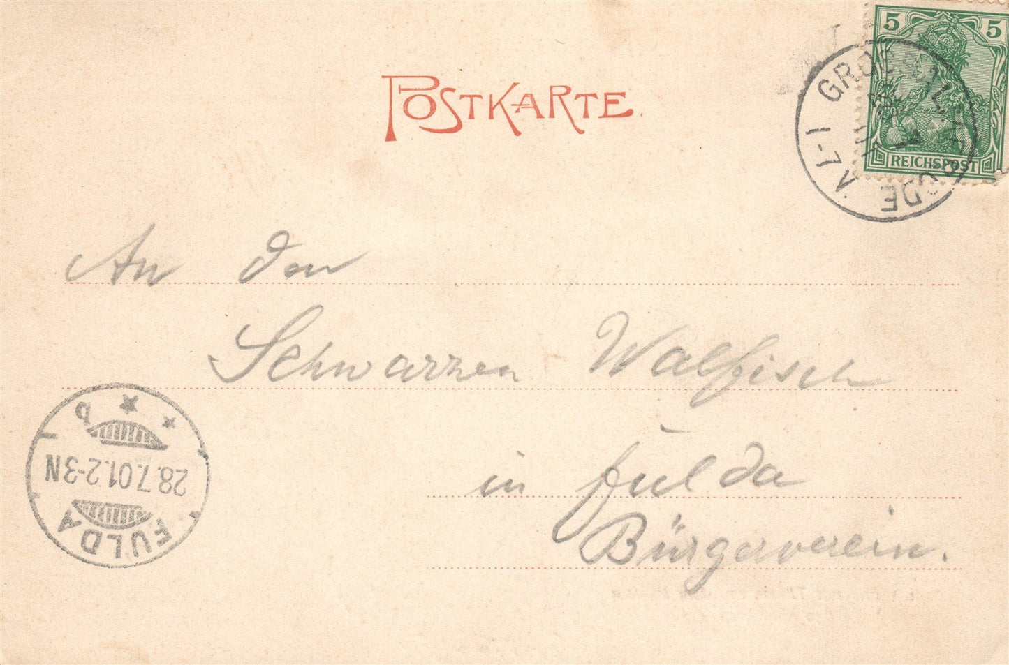 GRUSS vom BILSTEIN GERMANY ANTIQUE POSTCARD