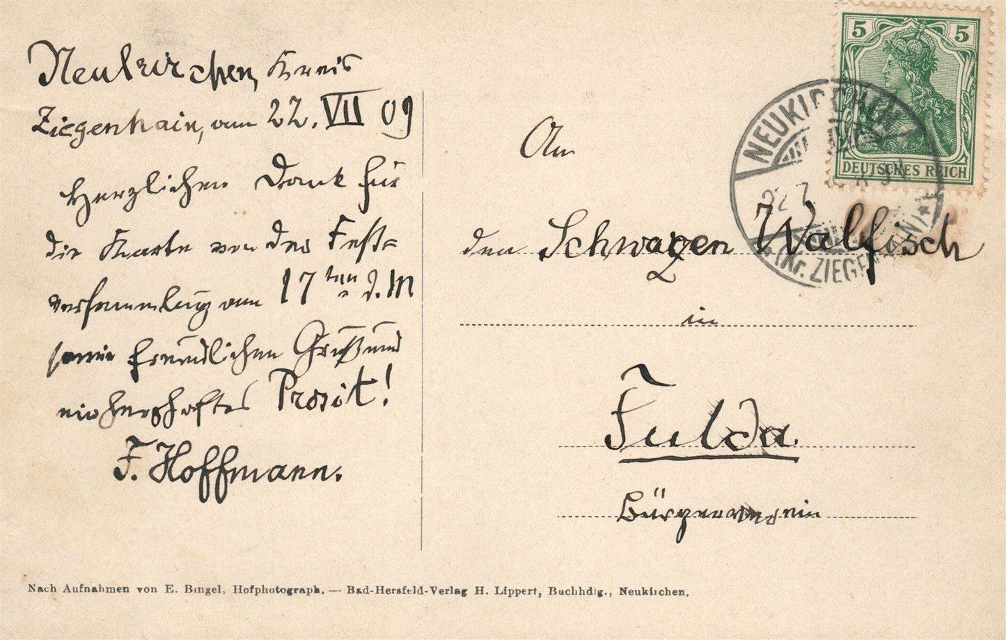 NEUKIRCHEN GERMANY ANTIQUE POSTCARD