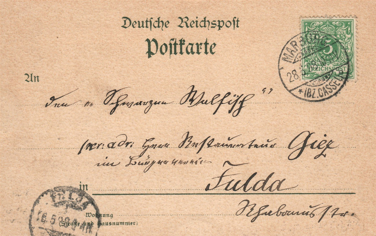 GERMANY ALT MARBURG ANTIQUE POSTCARD