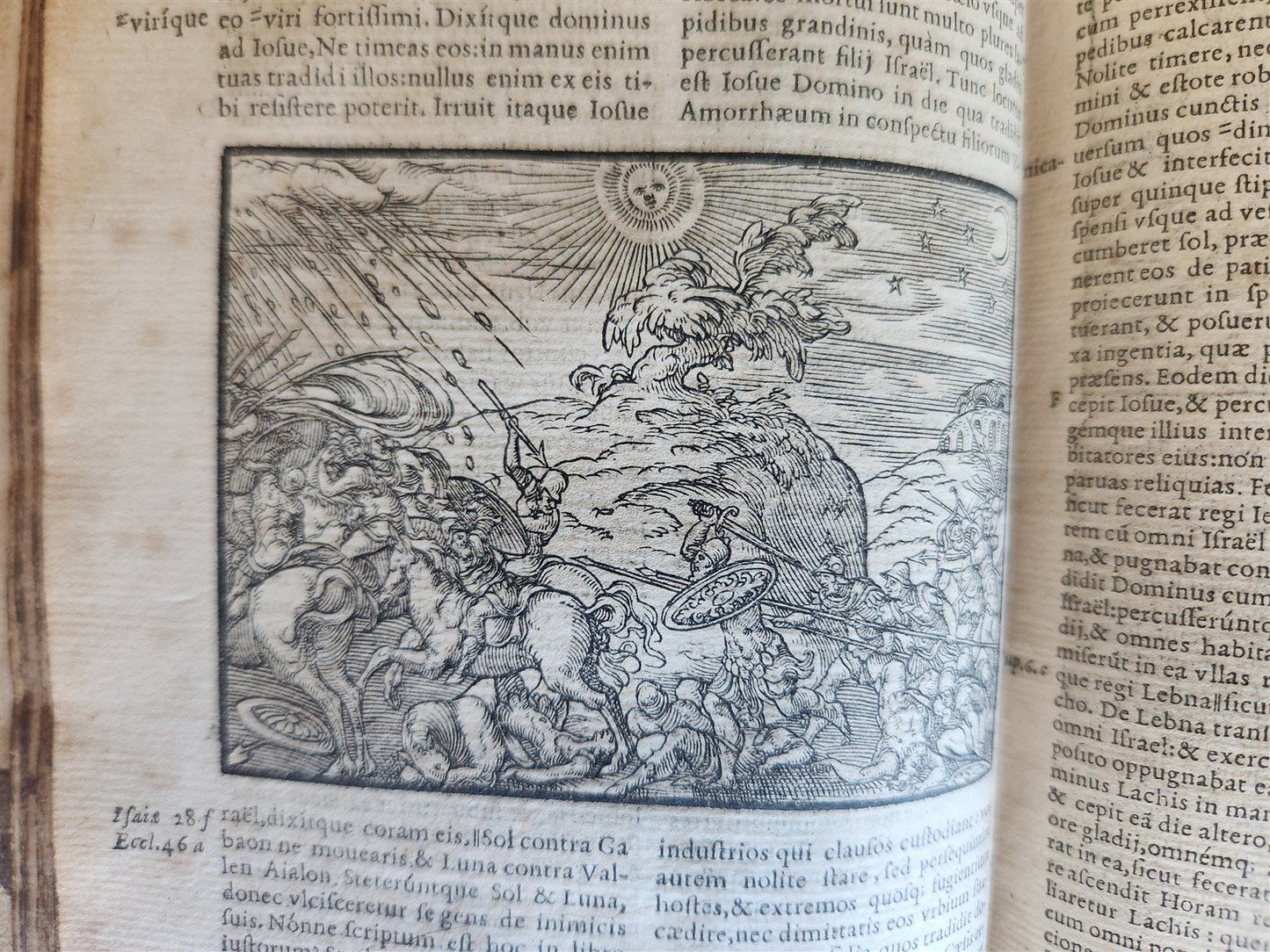 1562 BIBLE ILLUSTRATED antique ORIGINAL PIGSKIN BINDING LATIN BIBLIA SACRA 16 c.