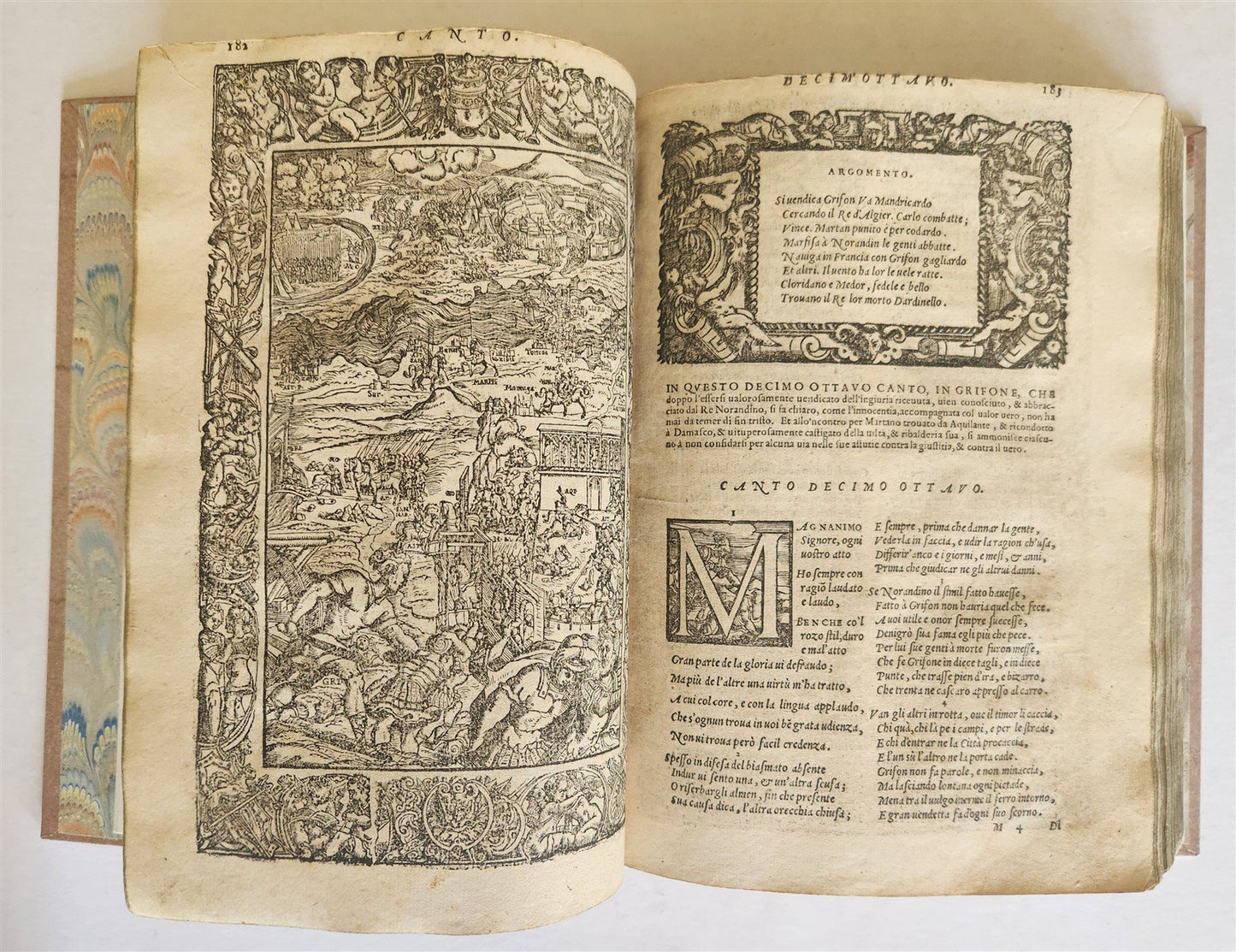 1572 ORLANDO FURIOSO by LUDOVICO ARIOSTO amazingly illustrated ANTIQUE 16th CENT