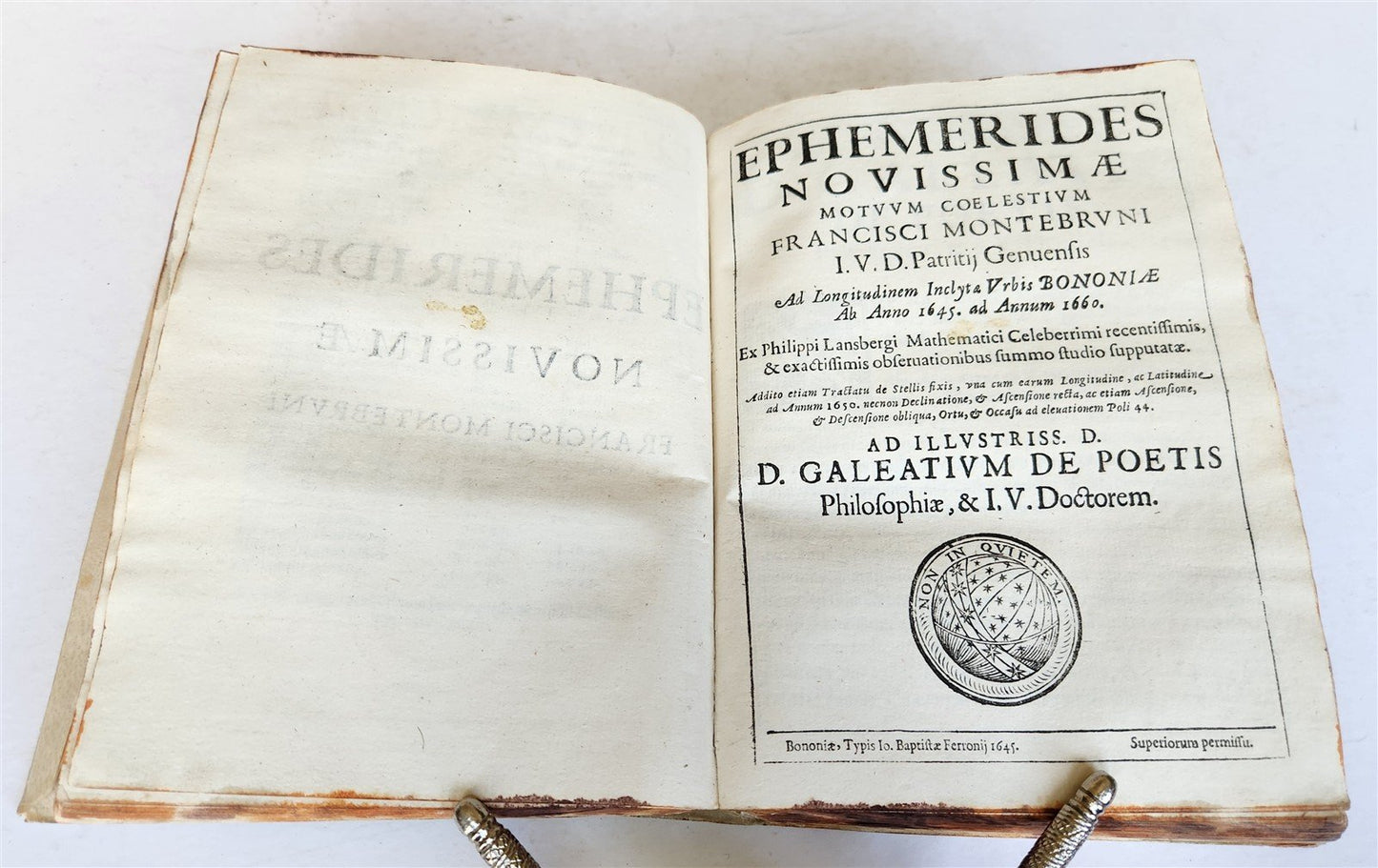 1640 Ephemerides Motuum Coelestium ANTIQUE astronomy astrology F.Montebruni