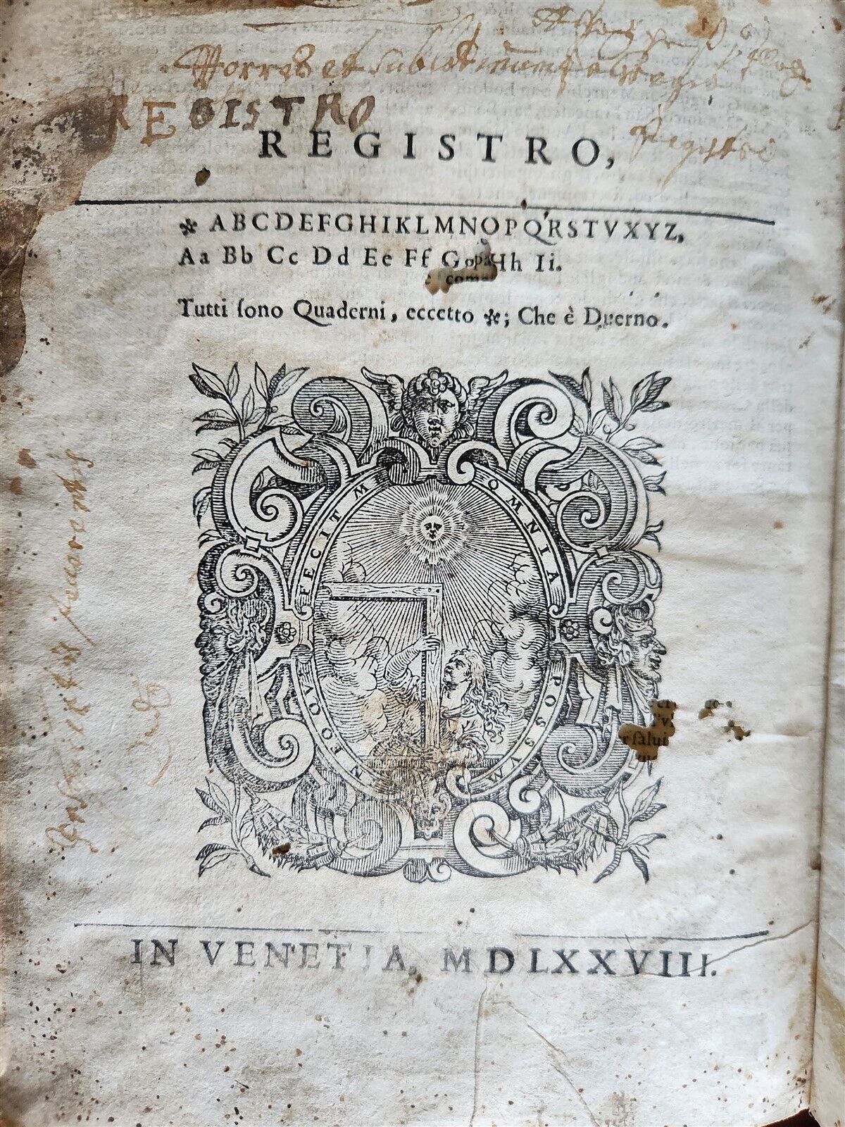 1578 ILLUSTRATED DELLE HOMELIE by Pittorio da Ferrara antique VELLUM BINDING