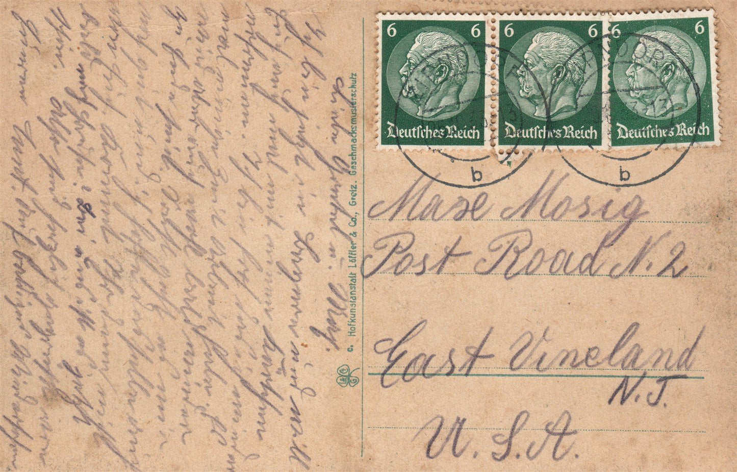GERMANY STAFFELSTEIN ANTIQUE POSTCARD