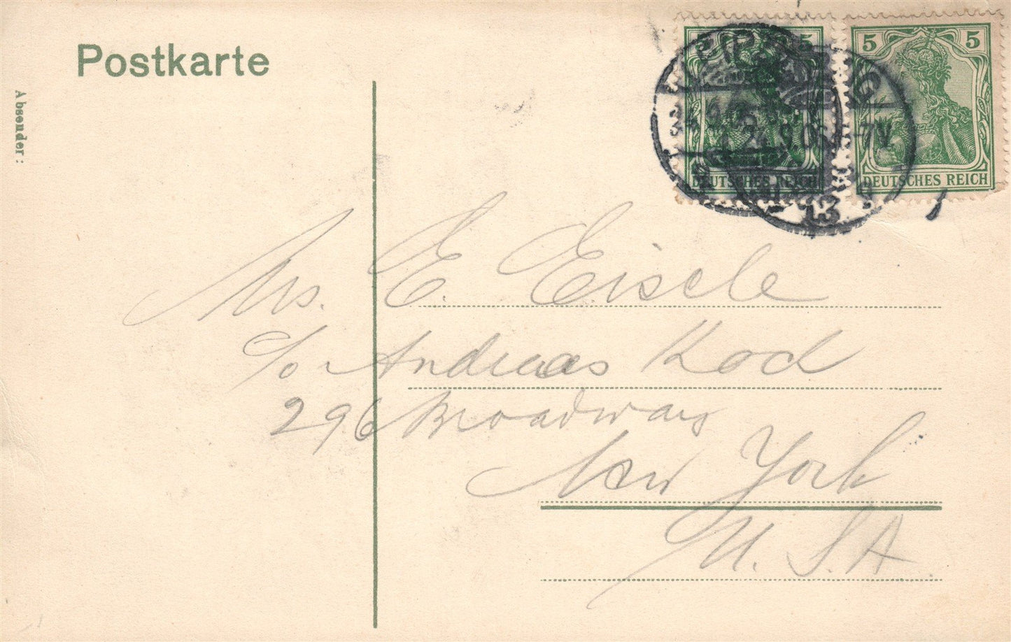 GERMANY CHEMNITZ ANTIQUE POSTCARD