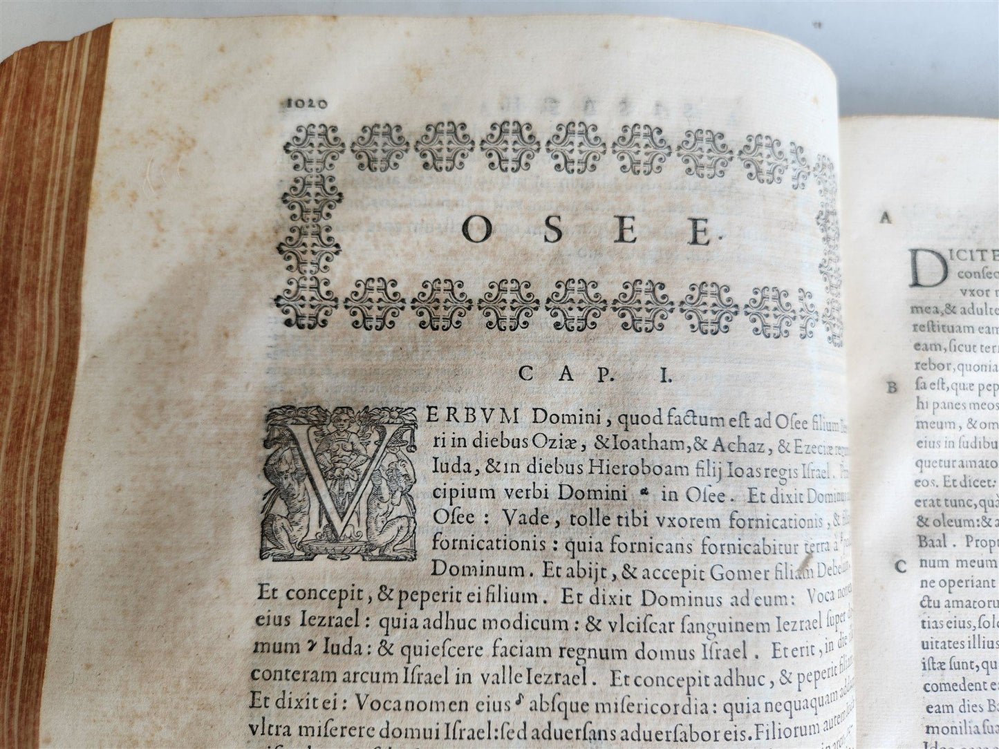 1588 BIBLE in LATIN antique OLD TESTAMENT VELLUM BOUND FOLIO