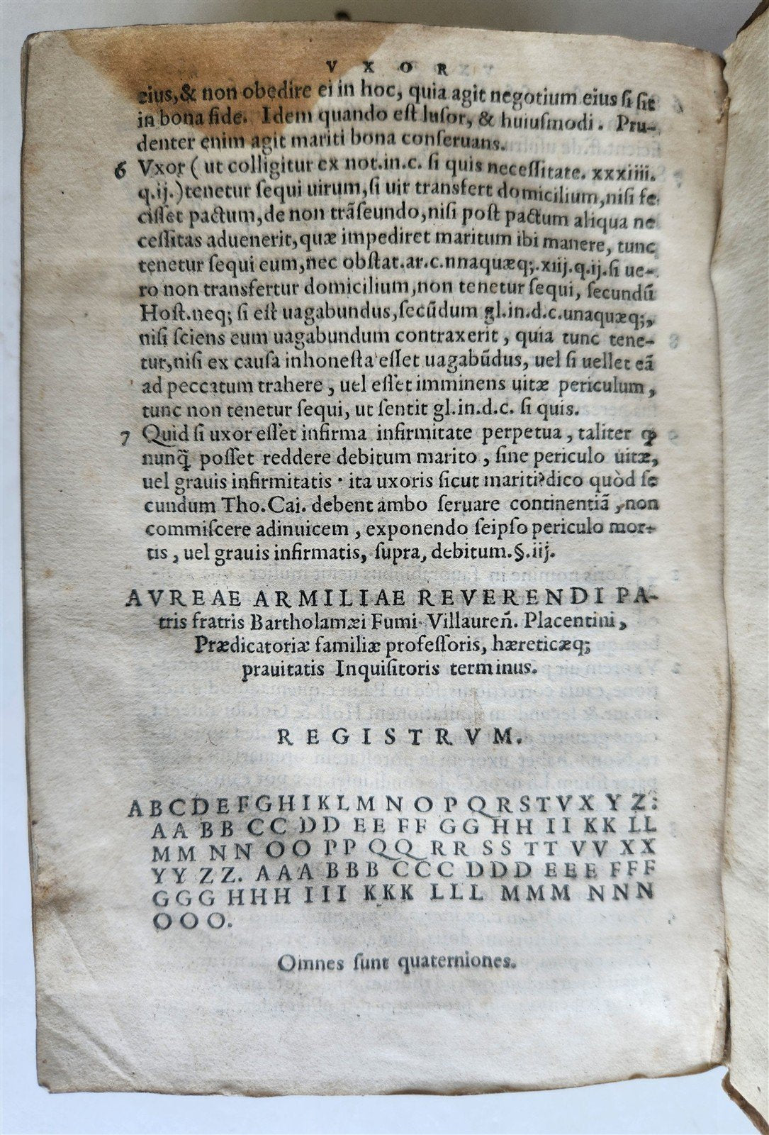 1559 THEOLOGY by Bartolomeo Fumo antique 16th CENTURY VELLUM BINDING