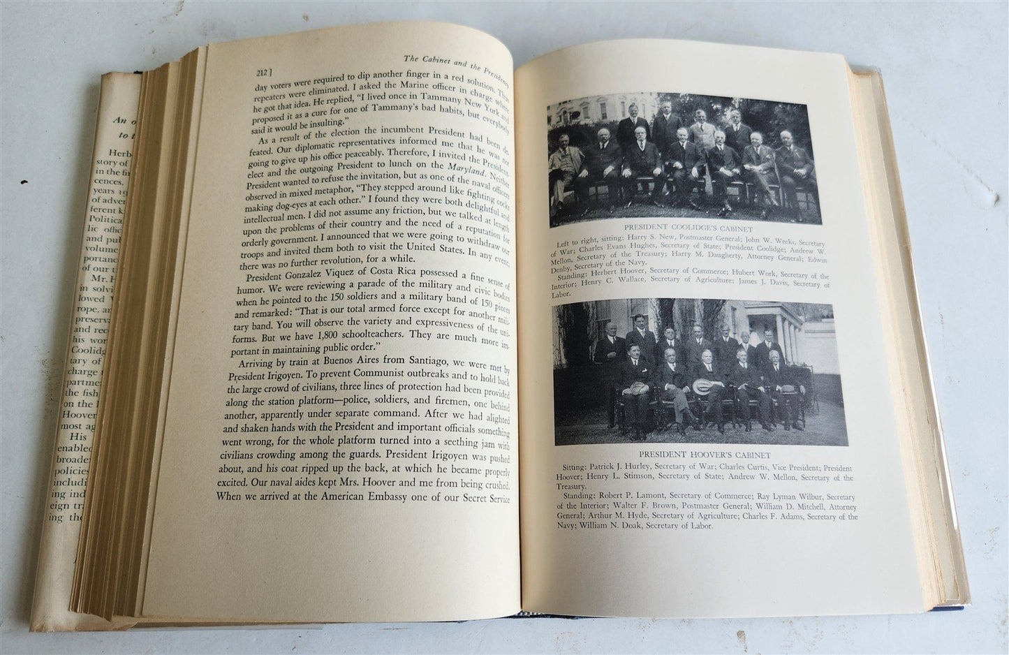 1952 INSCRIBED & SIGNED BY PRESIDENT HOOVER MEMOIRS vintage book AMERICANA