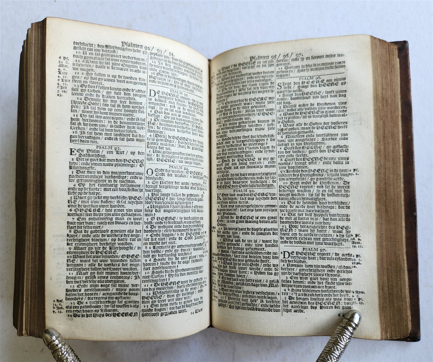 1762 BIBLE in DUTCH OLD TESTAMENT antique FINE BINDING