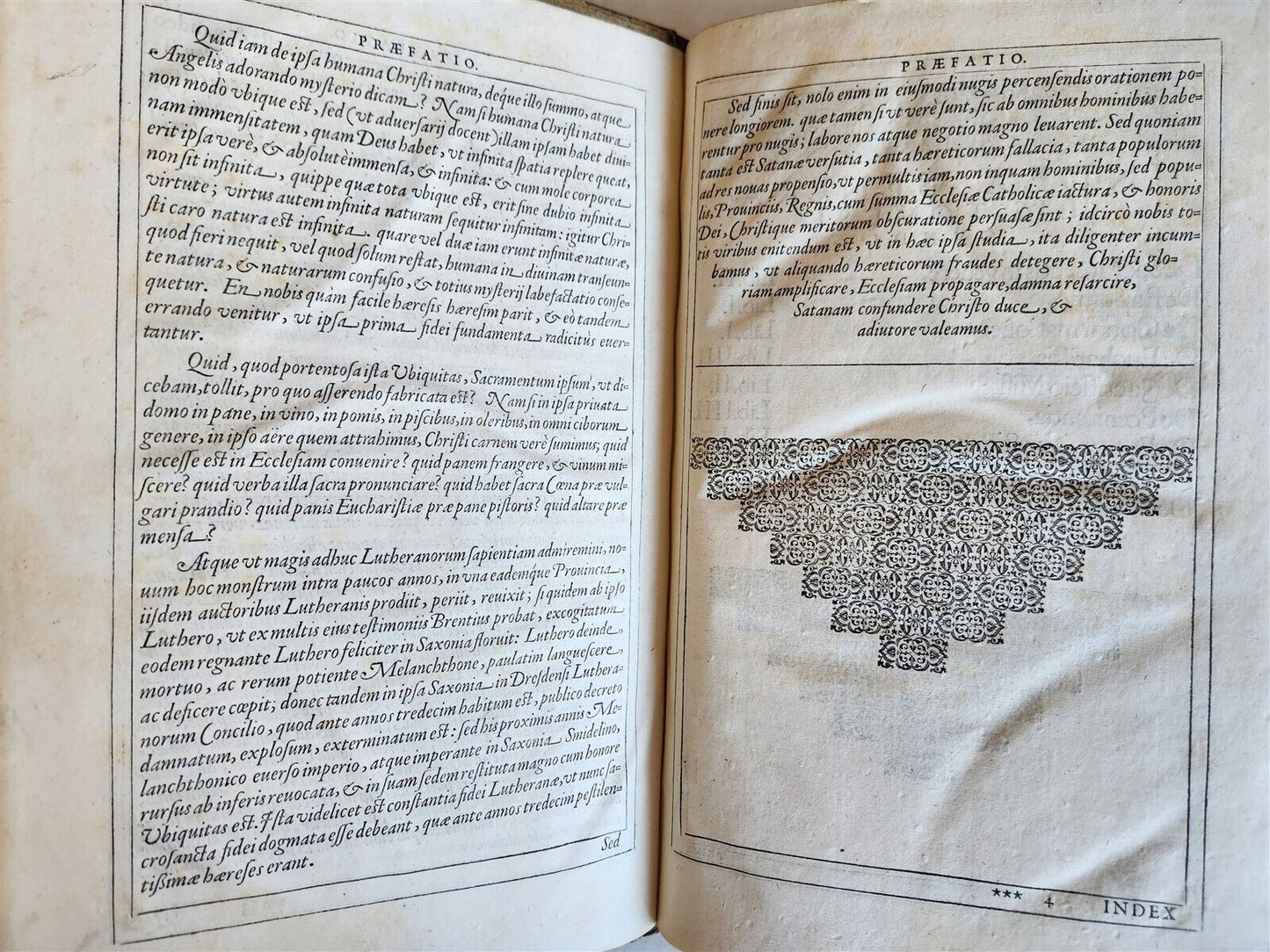 1588 DISPUTATIONES AGAINST HERETICS ROBERTI BELLARMINI antique PIGSKIN FOLIO v.2