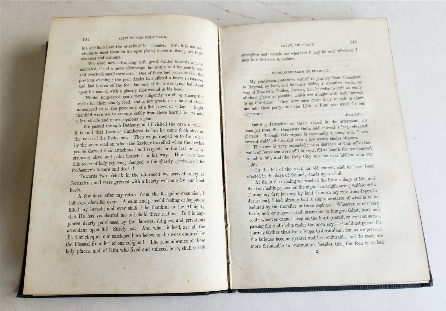 1853 VISIT to HOLY LAND EGYPT & ITALY by IDA PFEIFFER antique ILLUSTRATED