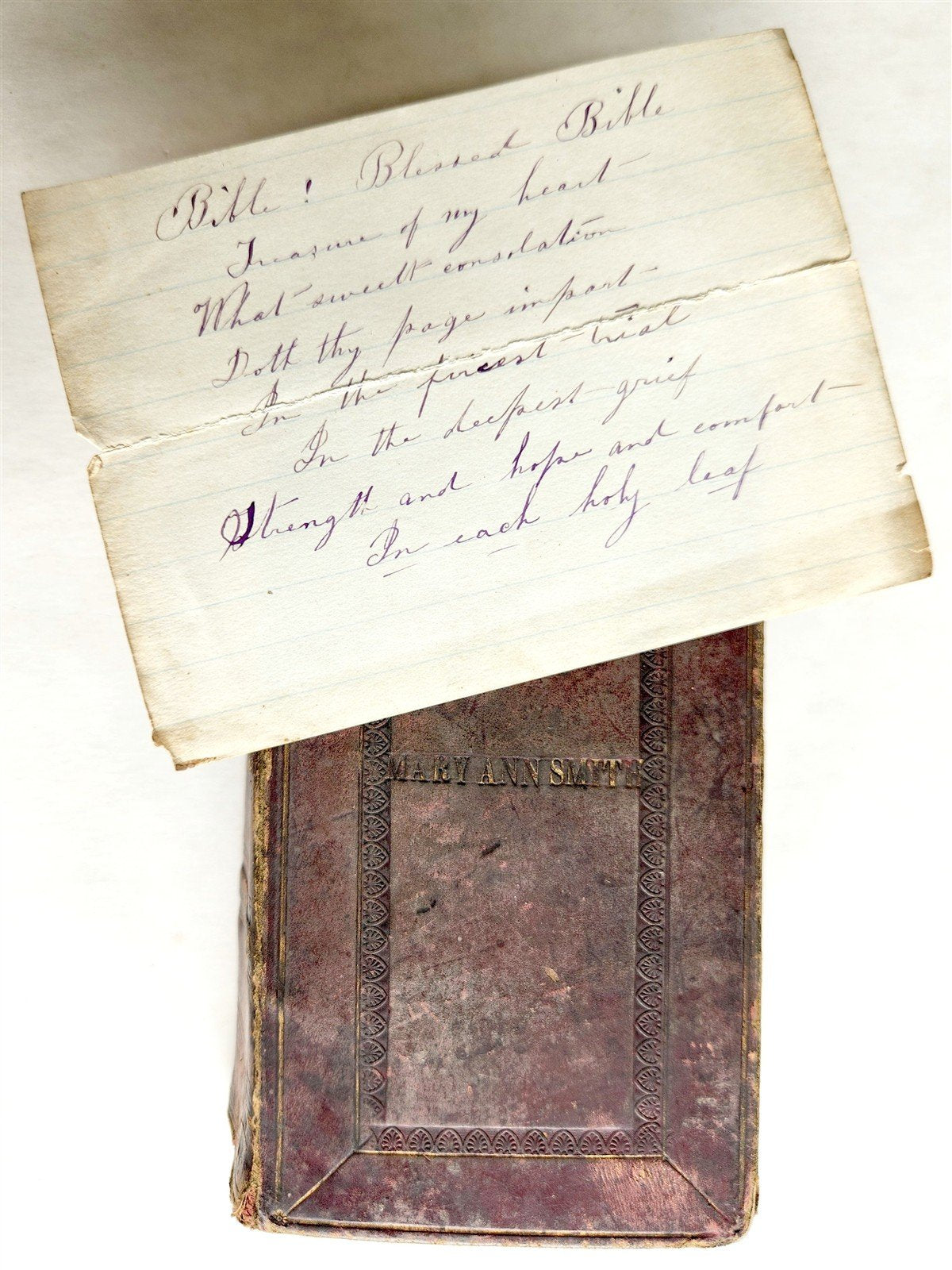 1837 BIBLE in ENGLISH antique MIDDLETOWN CT. Americana NAMED BINDING