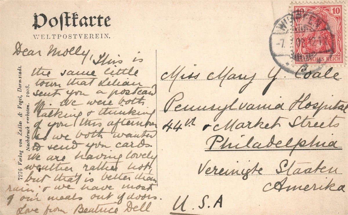 GERMANY WIMPFEN ANTIQUE POSTCARD