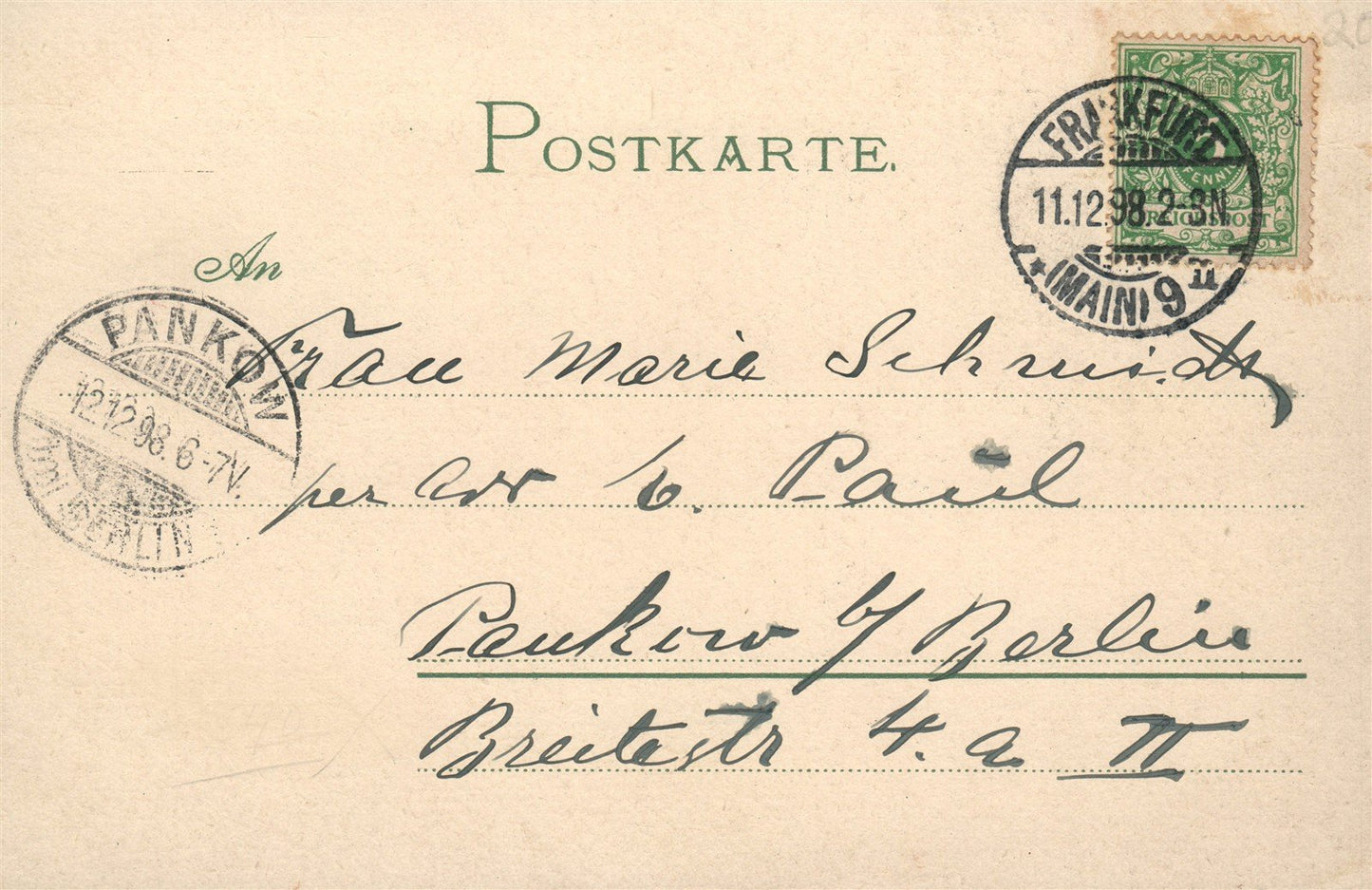 GERMANY KONIG REICH PREUSSEN ANTIQUE POSTCARD