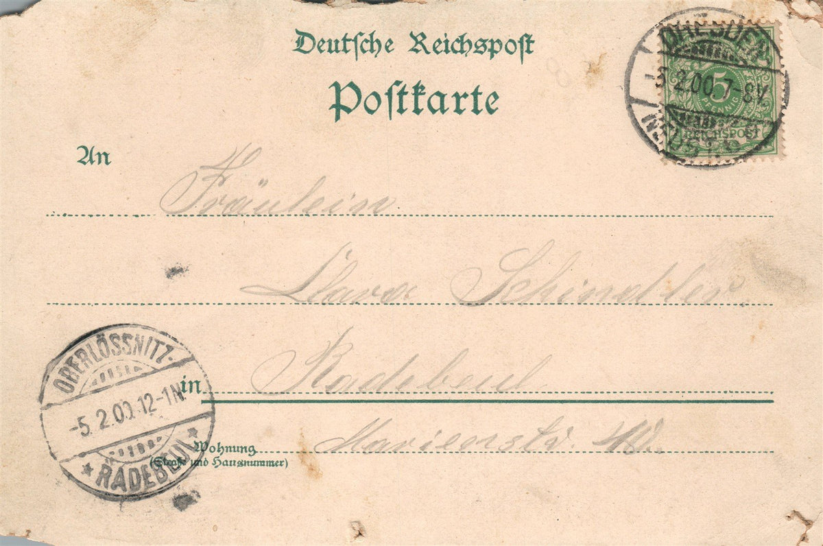 GERMANY DRESDNER WALDSCHLOSSCHEN ANTIQUE POSTCARD