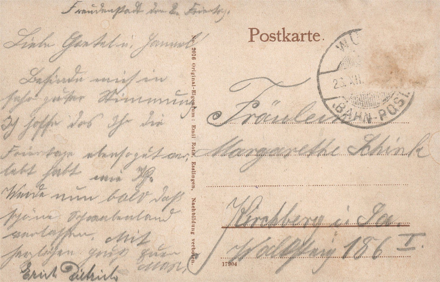 GERMANY FREUDENSTADT HOHENLUFTKURORT ANTIQUE POSTCARD