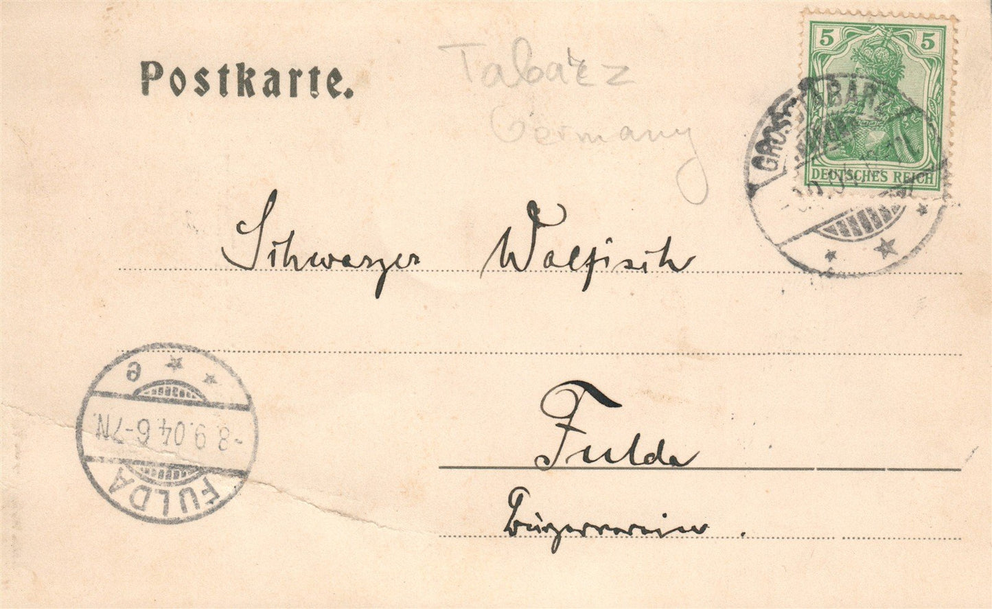 GERMANY BAD GROSS-TABARZ HOTEL SCHIESSHAUS ANTIQUE POSTCARD