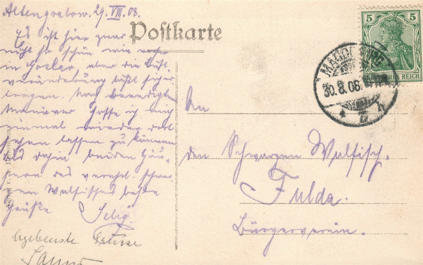 GERMANY GRUSS VOM TRUPPEN-UEBUNGSPLATZ ALTEN-GRABOW ANTIQUE POSTCARD