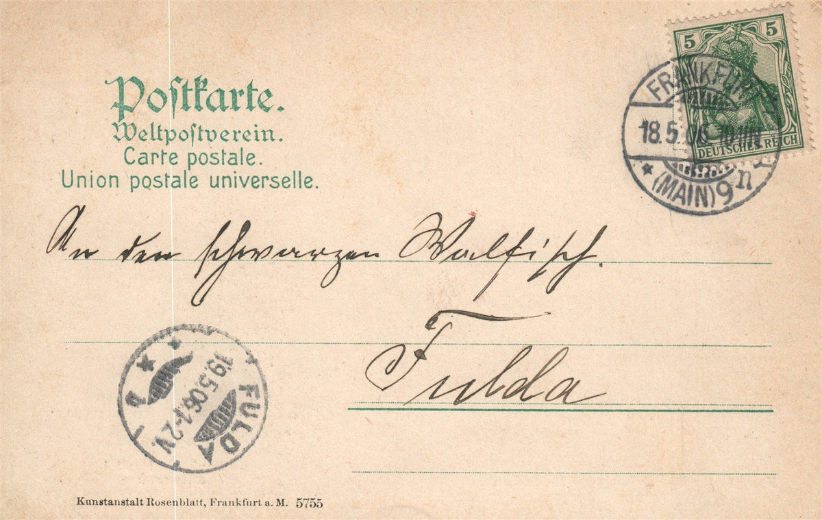 GERMANY FRANKFURT 1906 ANTIQUE POSTCARD