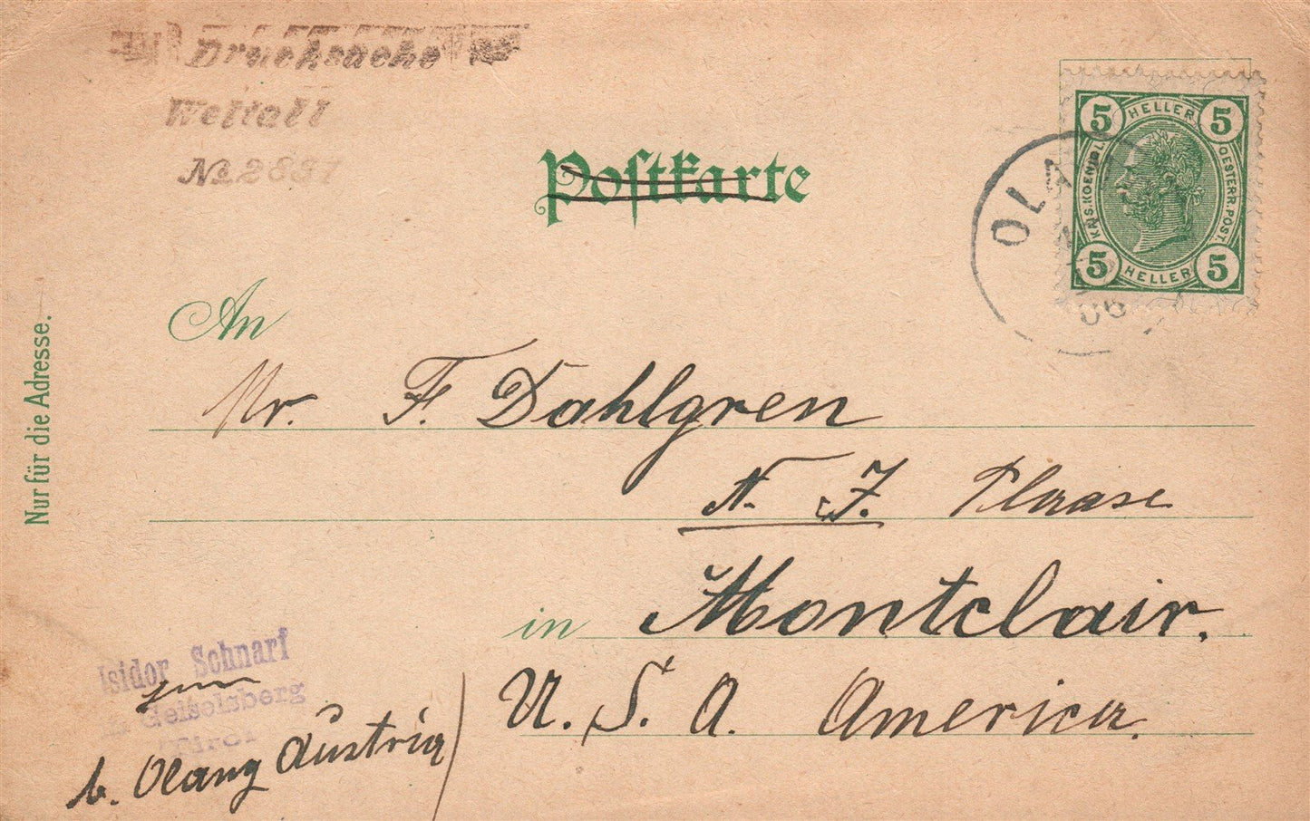 GERMANY GRUSS AUS GEISELSBERG ANTIQUE POSTCARD