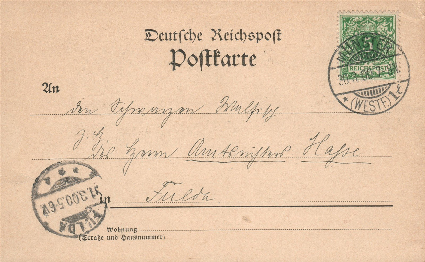 GERMANY MUNSTER i. W. ANTIQUE POSTCARD