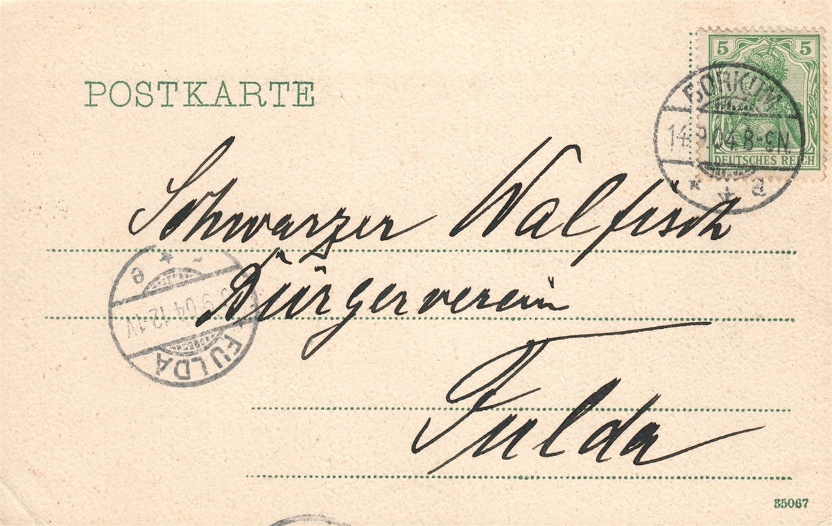 GERMANY BORKUM 1904 ANTIQUE POSTCARD