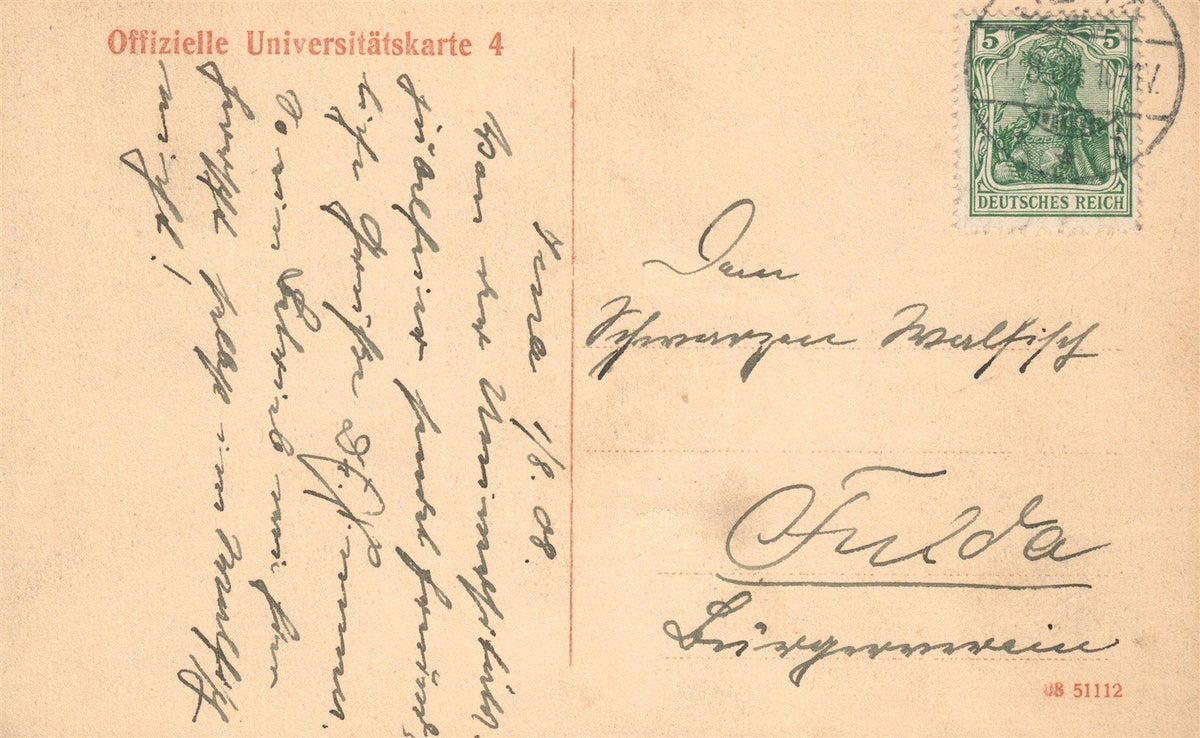 GERMANY JENA UNIVERSITY ANTIQUE POSTCARD