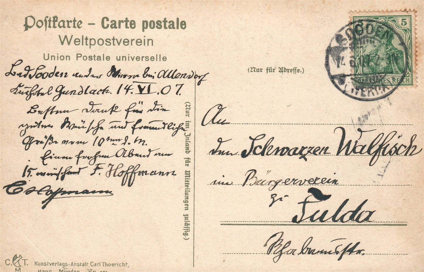 GERMANY HANSTEIN BEI EICHENBERG ANTIQUE POSTCARD