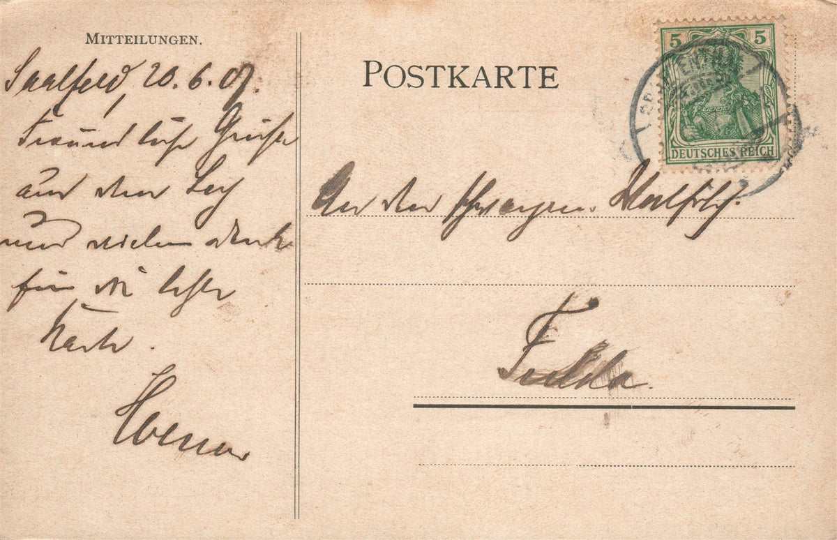 GERMANY SAALFELD RESTAURANT LOCH ANTIQUE POSTCARD