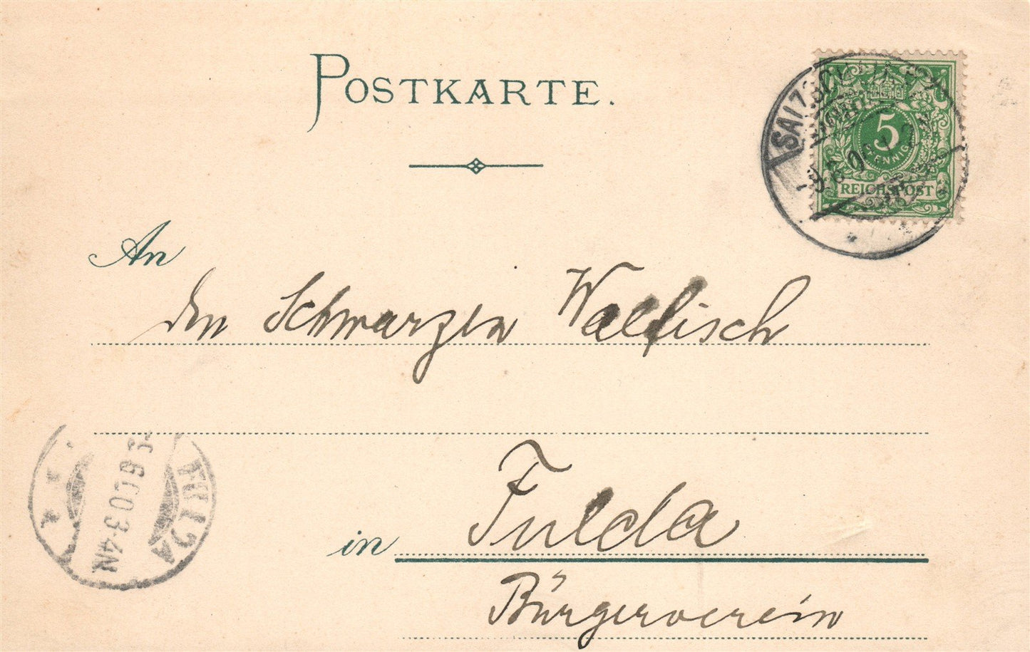 GERMANY BAD SALZSCHLIRF ANTIQUE POSTCARD
