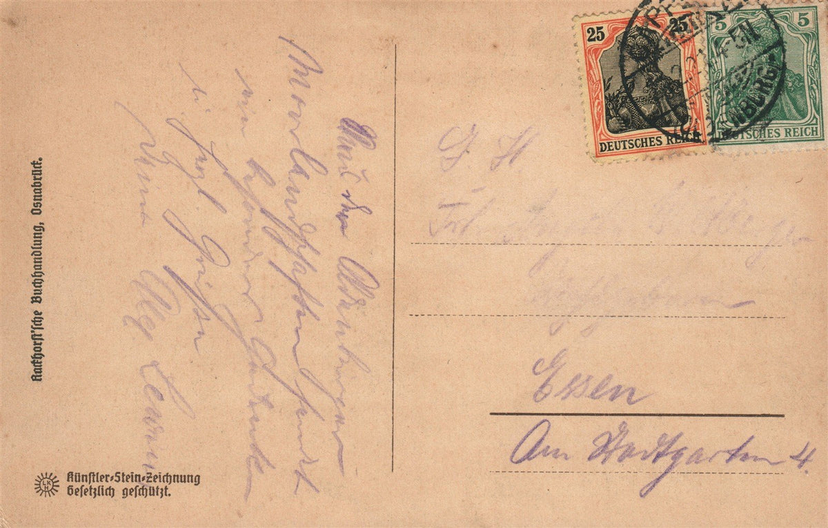 GERMANY OSNABRUCK Am Dom ANTIQUE POSTCARD