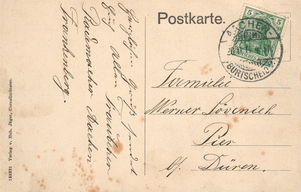 GERMANY GRUSS AUS CORNELIMUNSTER ANTIQUE POSTCARD