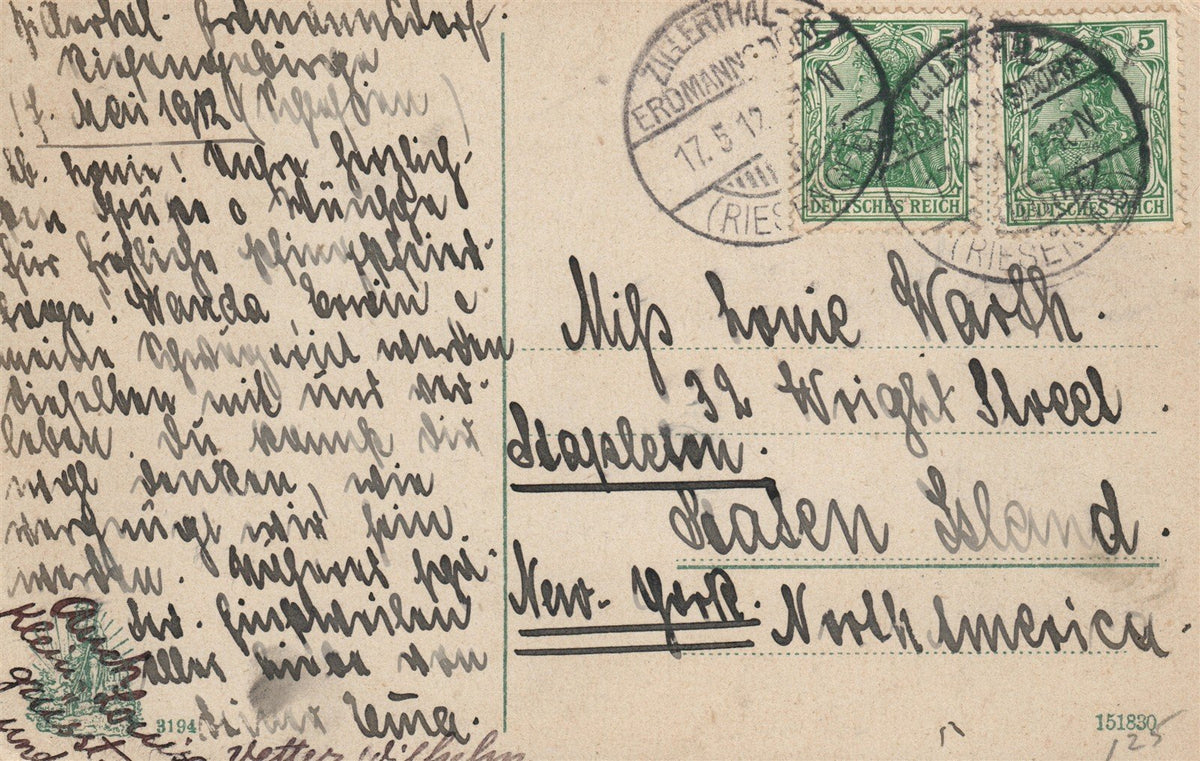 GERMANY AUS ZILLERTAL im RIESENGEBIRGE ANTIQUE POSTCARD