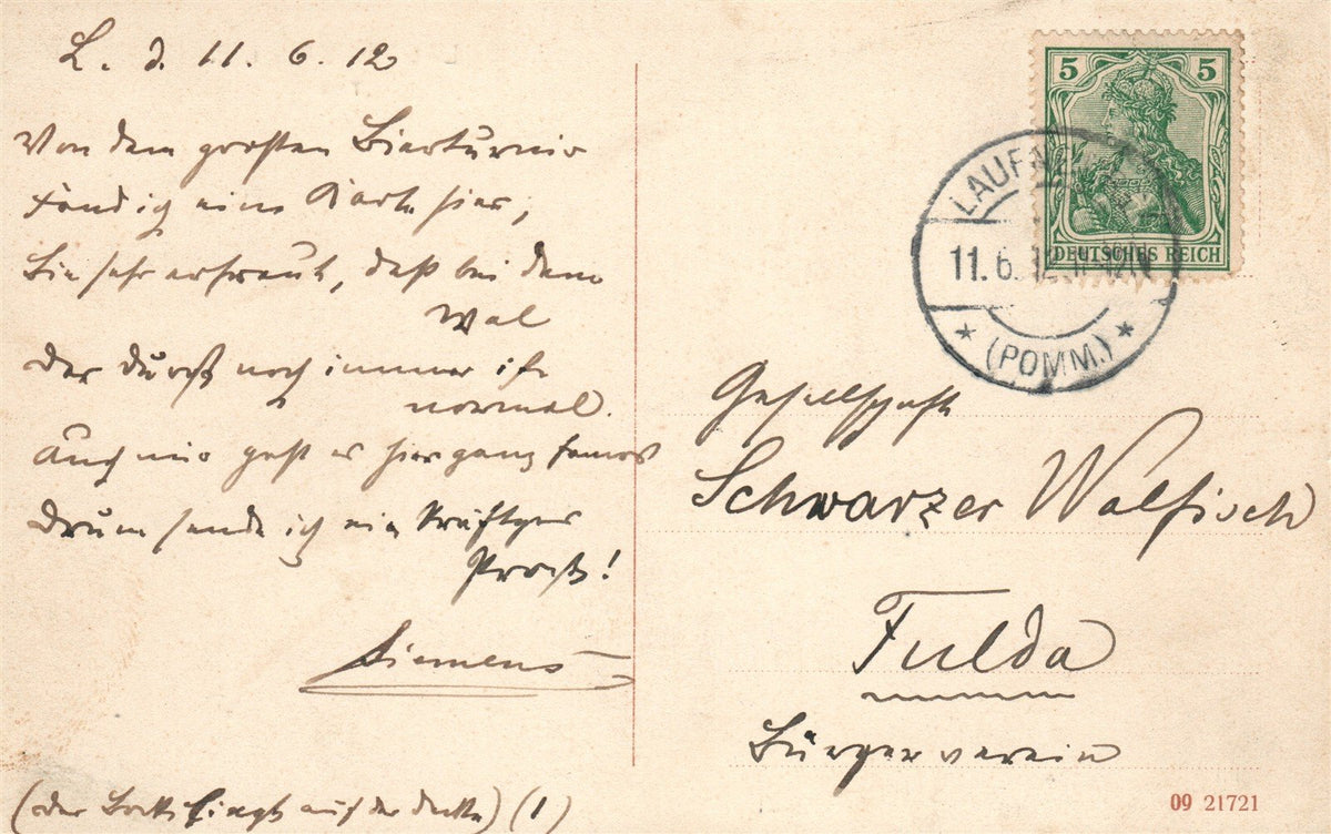 GERMANY LAUENBURG i. P. Total ANTIQUE POSTCARD
