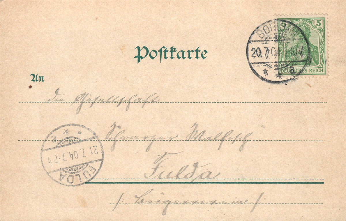 GERMANY GRUSSE AUS BORKUM IM ALTEN DORF ANTIQUE POSTCARD
