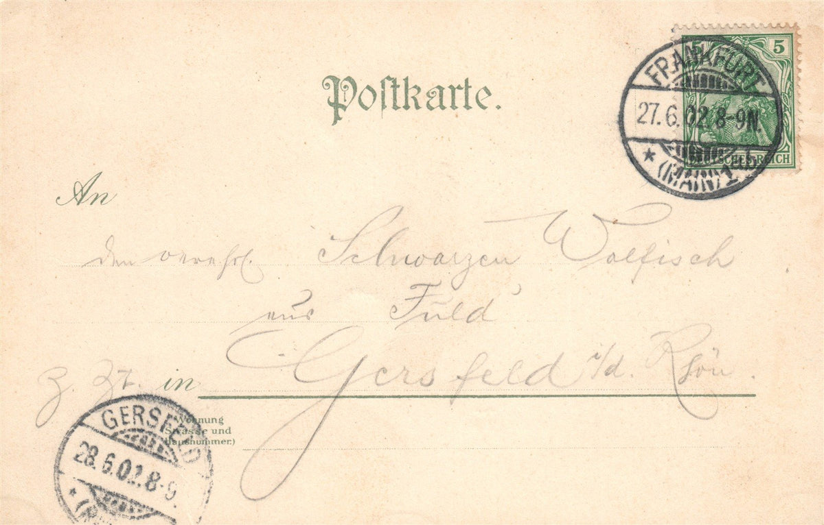 GERMANY FRANKFURT BREWERY ADVERISING for BRAUEREI J.JUNG ANTIQUE POSTCARD