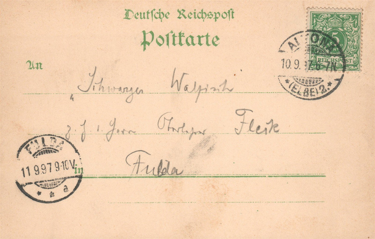 GERMANY HAMBURG 1897 GENERAL HORTICULTURAL EXHIBITION ANTIQUE POSTCARD