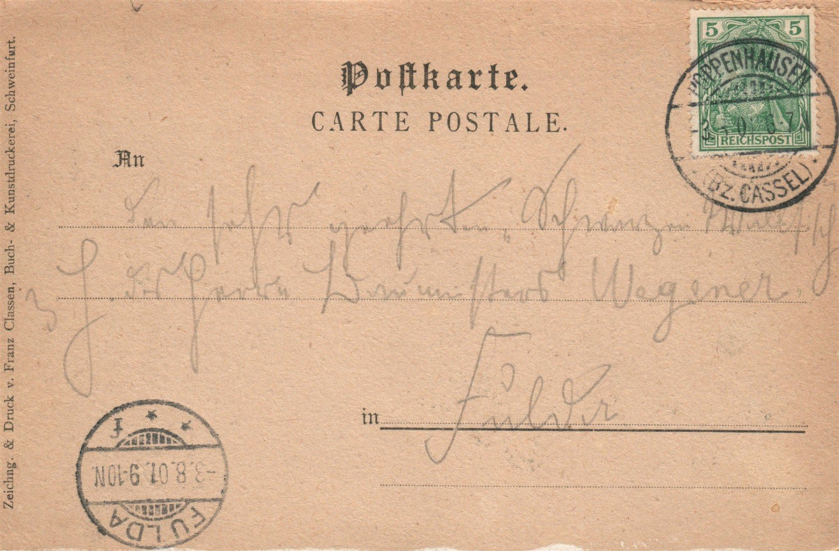 GERMANY WASSERKUPPE in RHON MOUNTAINS ANTIQUE POSTCARD